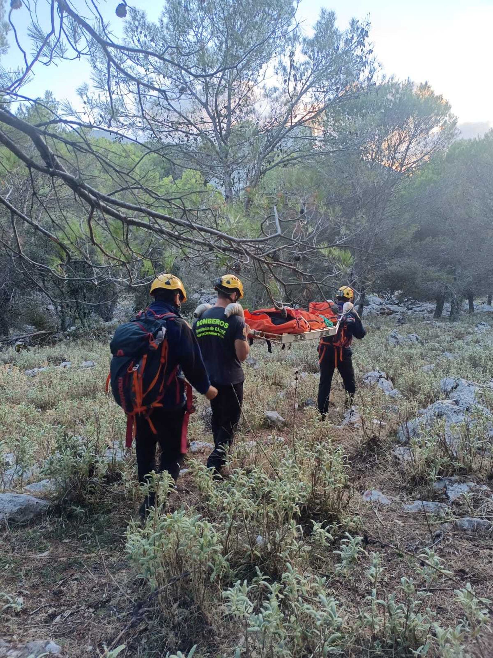 Senderista rescatado en Grazalema, en una imagen de archivo.