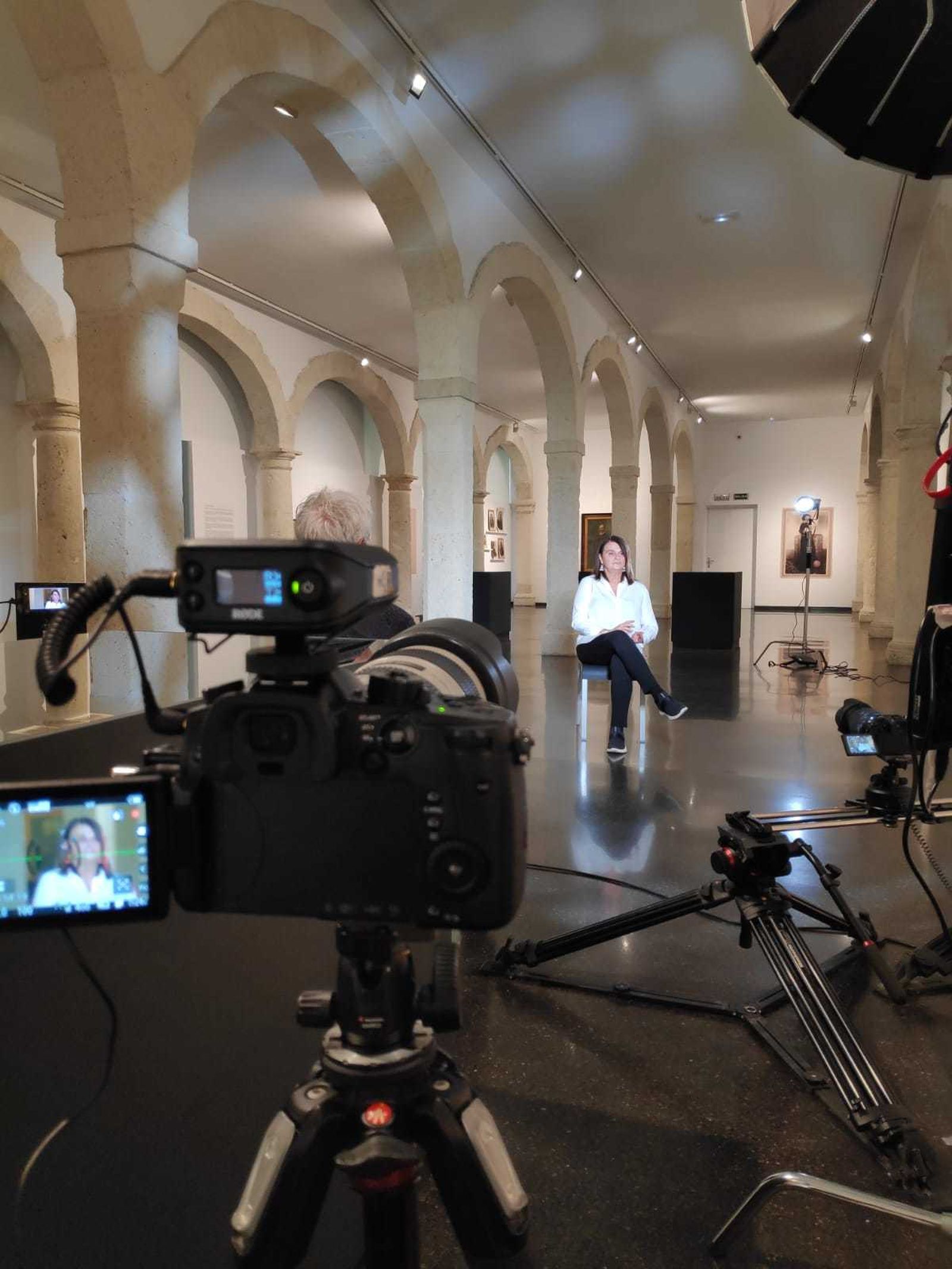 Grabación del documental 'La mirada sostenida' en la sede del CAF