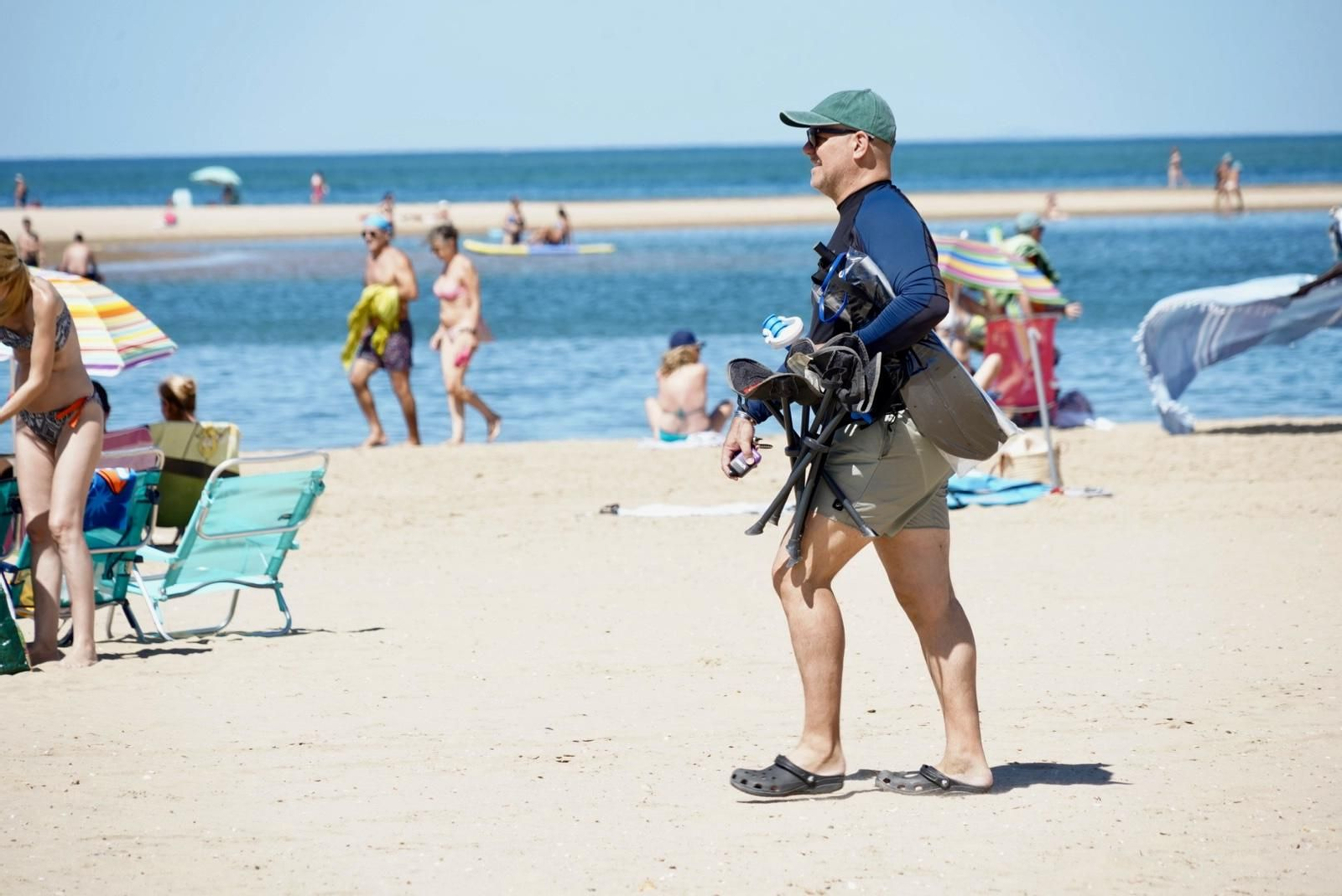 La mañana del sábado en la nueva playa de El Portil