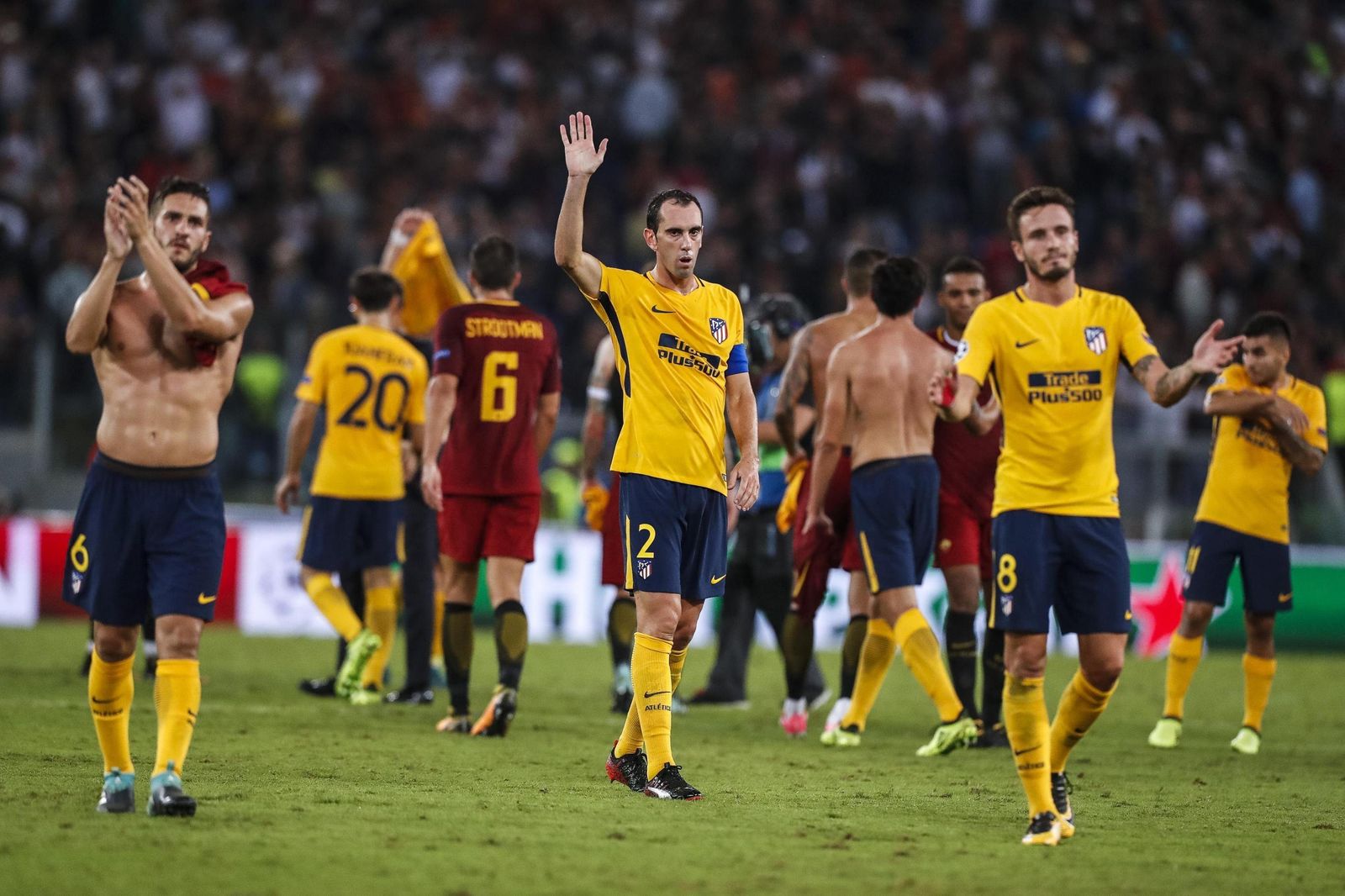 El Roma-Atlético de Madrid, en imágenes