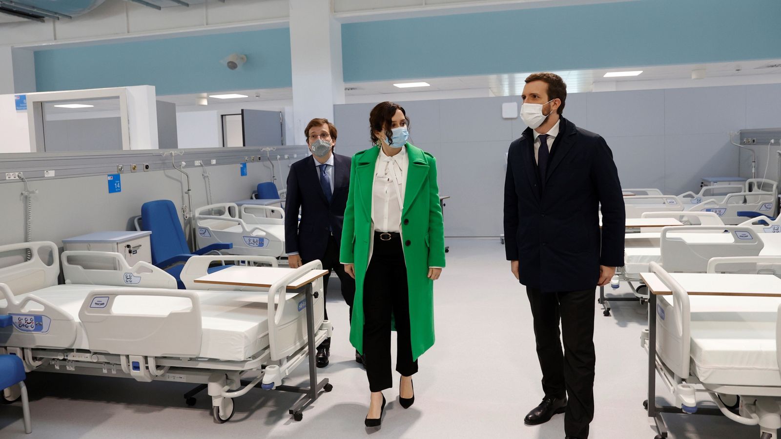 Ayuso, Casado y Almeida en el Hospital inaugurado