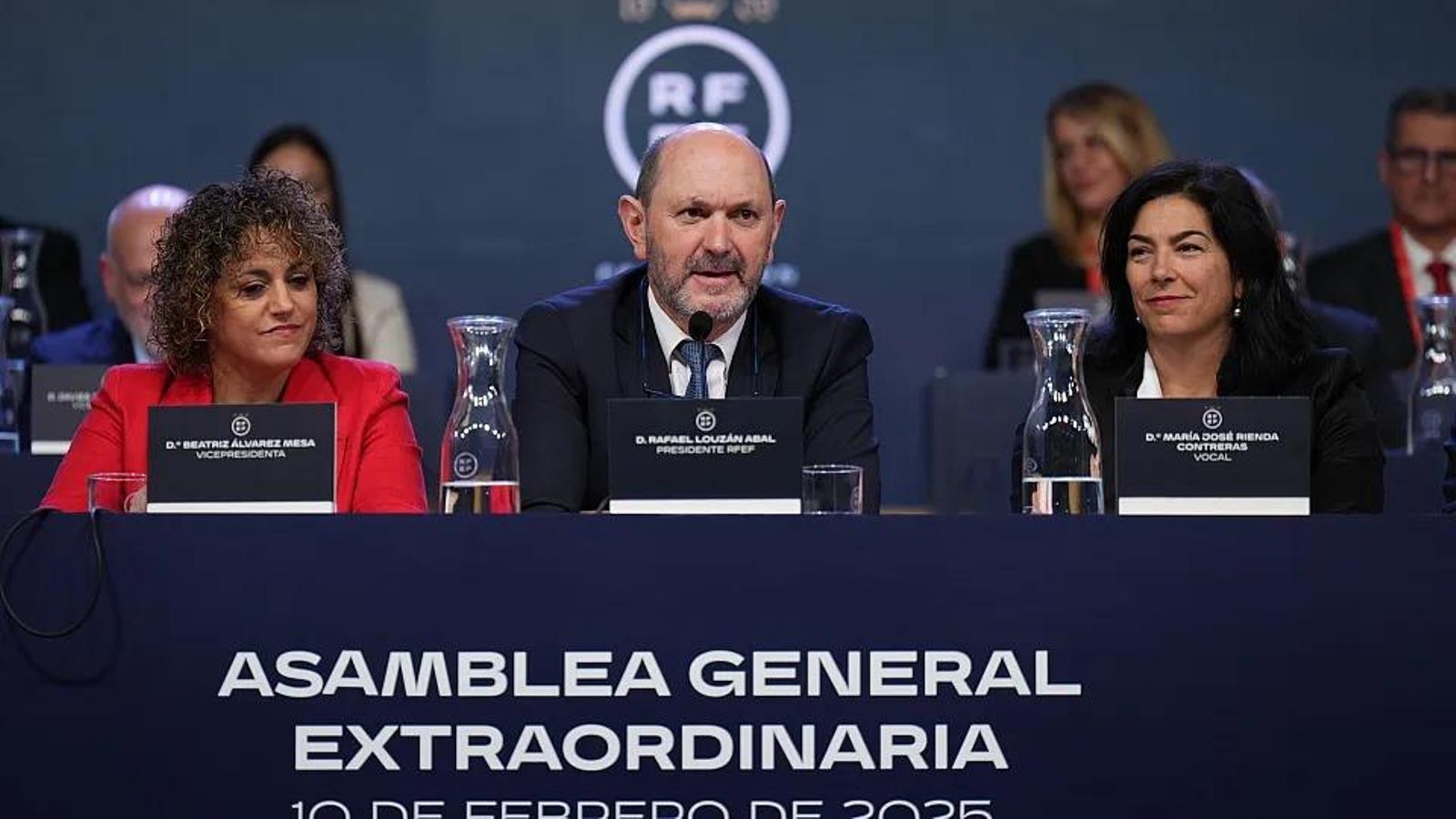Louzán, durante la asamblea de la RFEF.