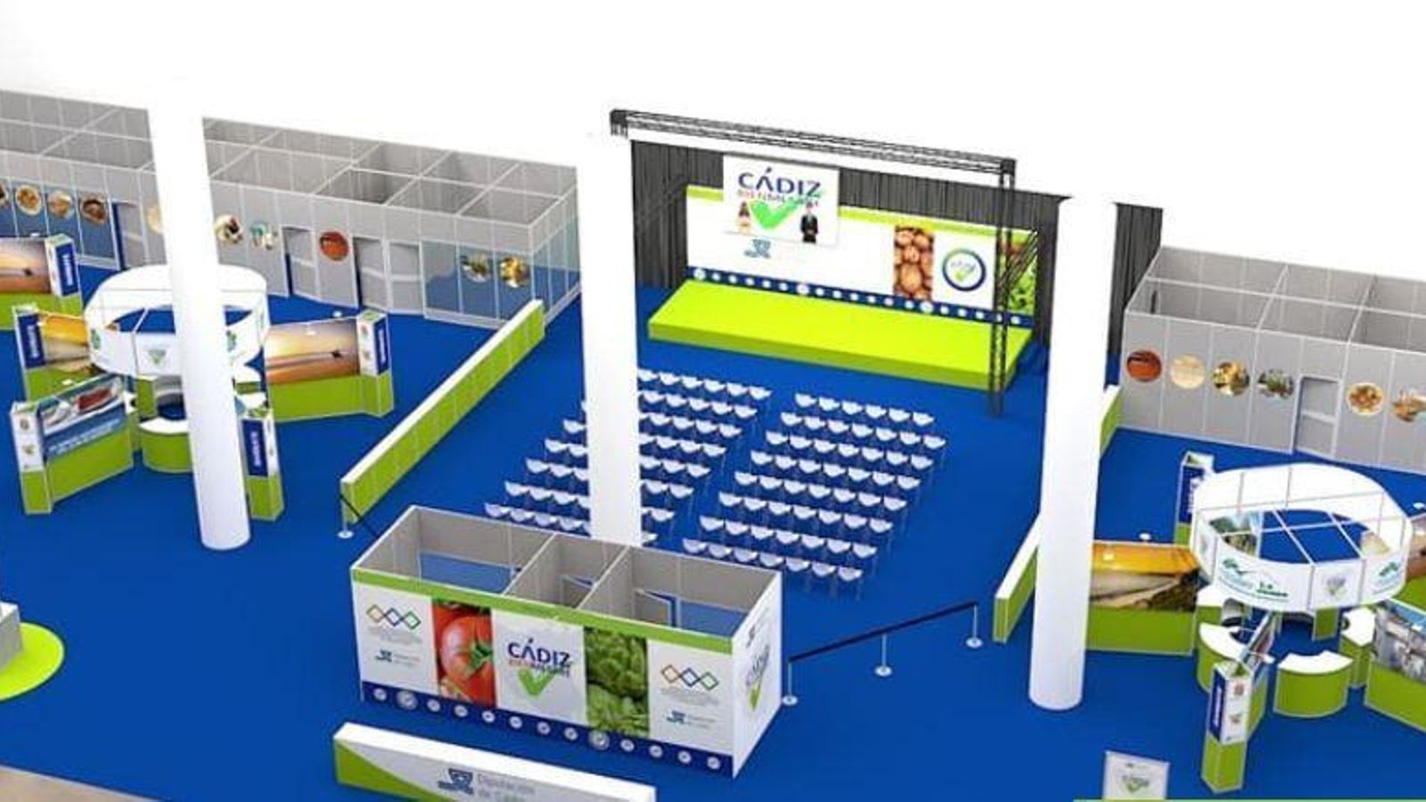 Recreación del escenario principal de la Feria en Ifeca.