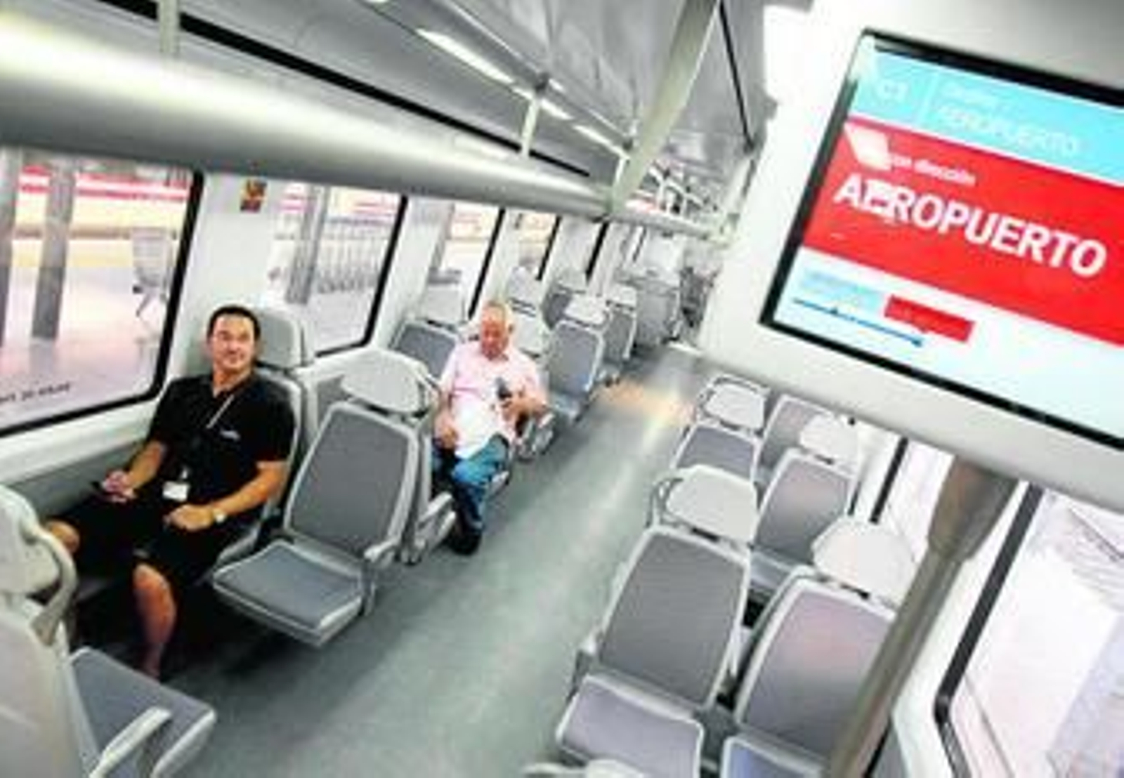 La imagen deja clara la escasa utilización de la línea que une Jerez con el aeropuerto.