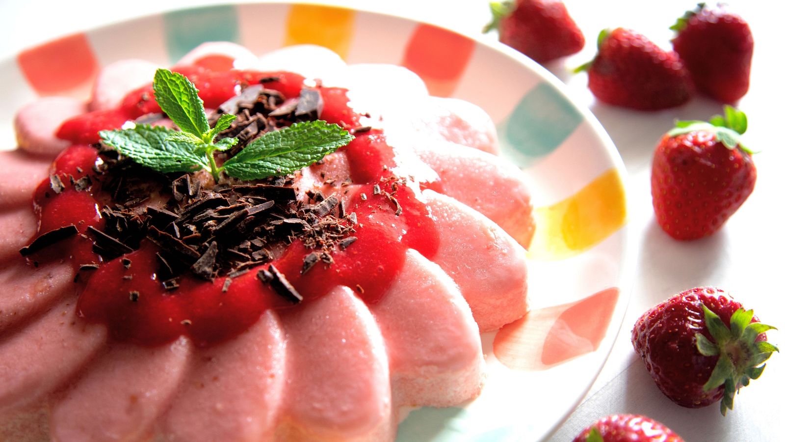 Bavaroise de yogur y fresas