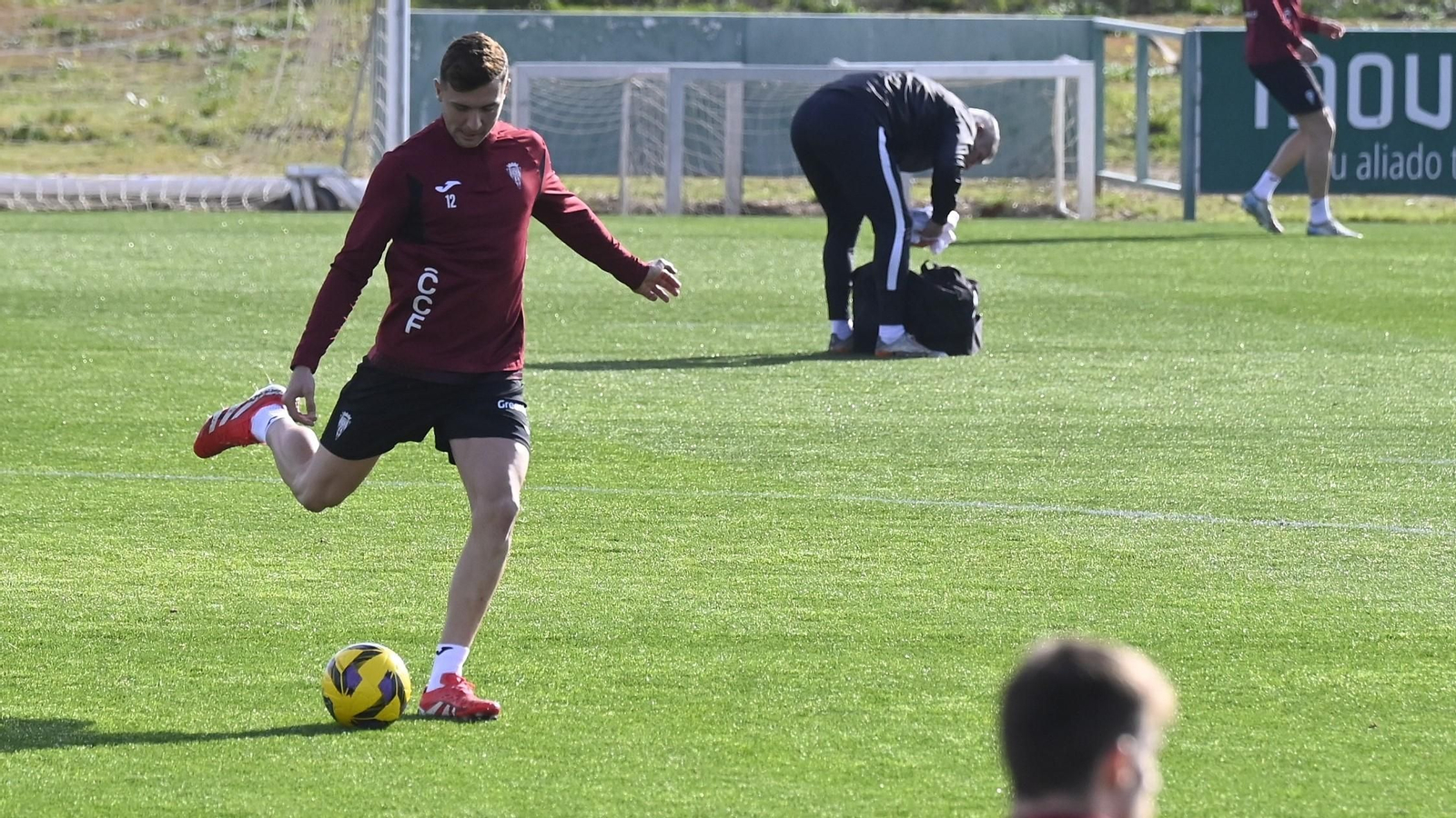 Alberto del Moral, durante un entrenamiento de esta semana.