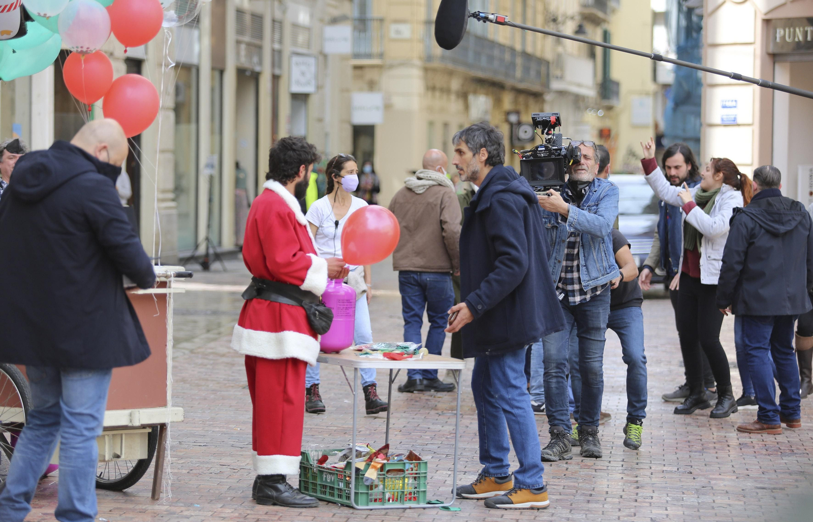 El rodaje de 'La chica de nieve' en Málaga, en fotos