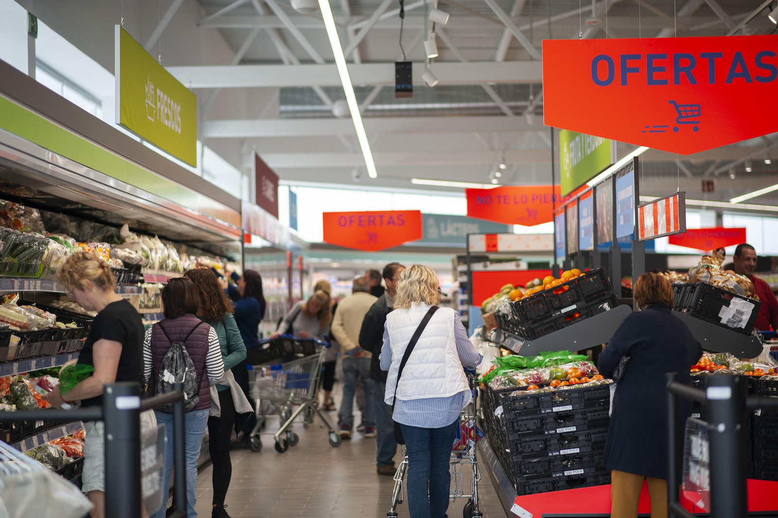 Interior de un supermercado Aldi.