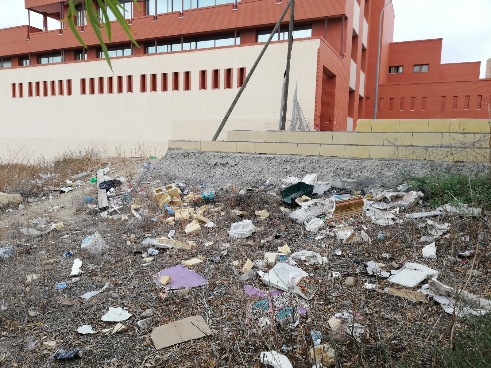 Basura acumulada alrededor del Hospital Torrecárdenas