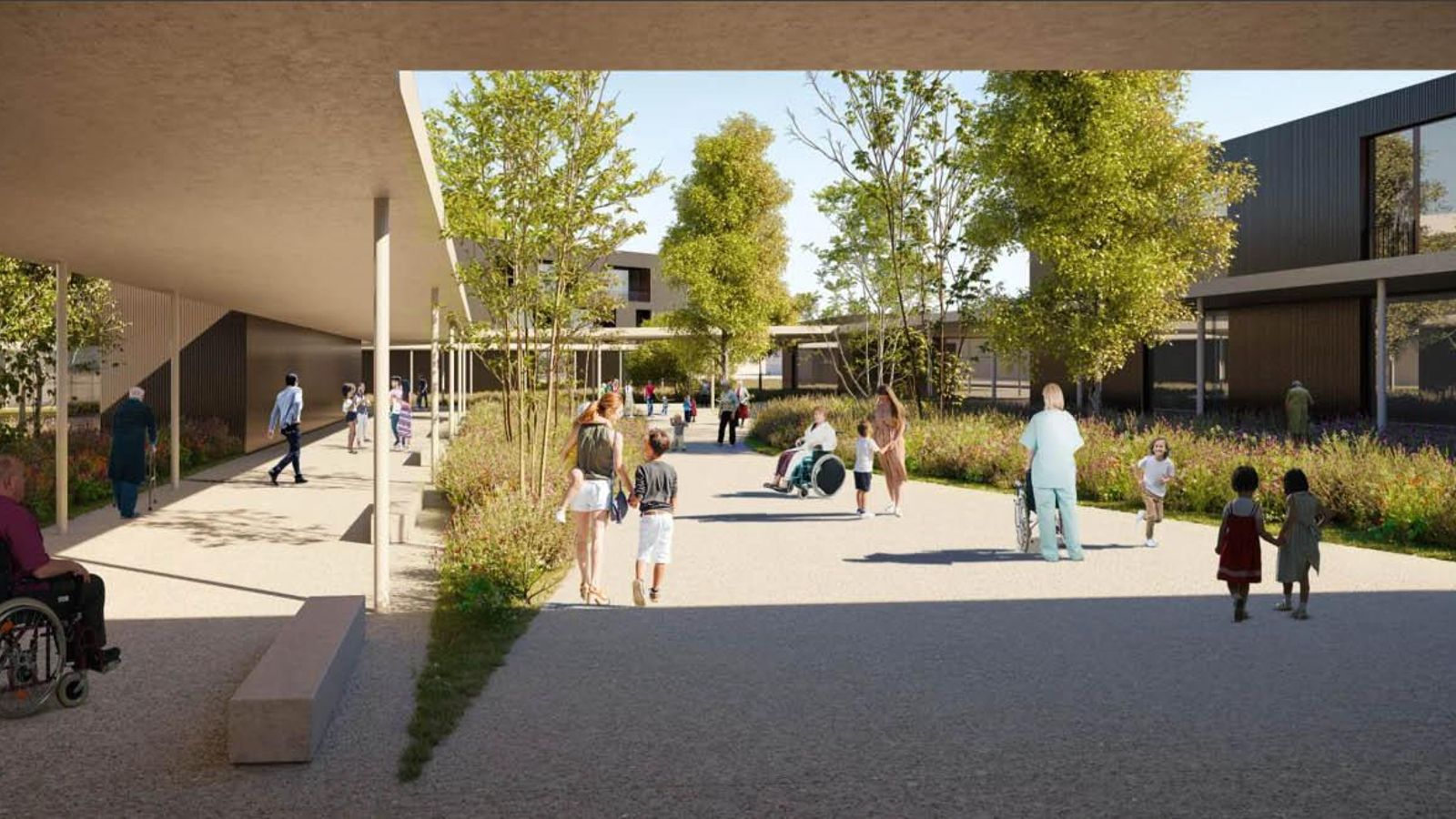 ‘Render’ del l Campus Intergeneracional de Montequinto.