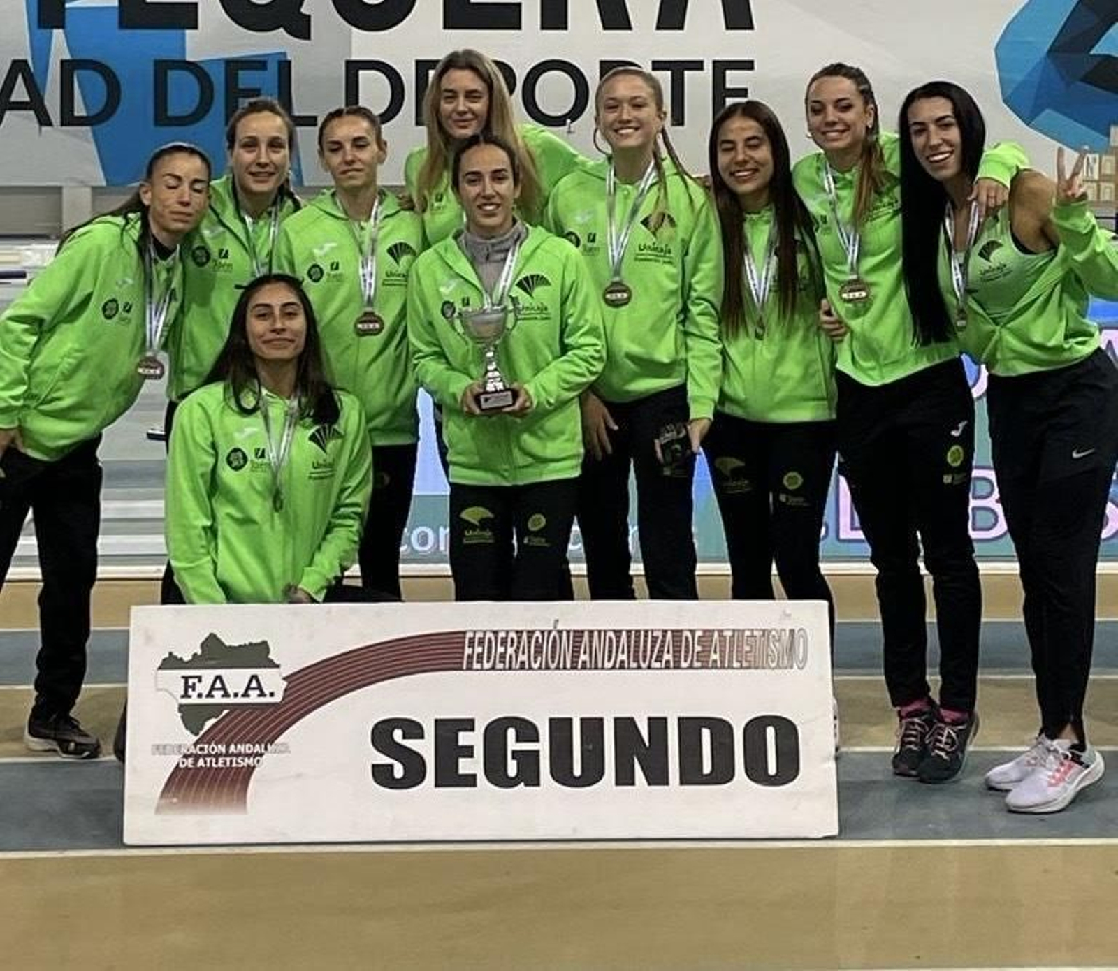 Éxito en el andaluz de clubes en pista cubierta para el Unicaja Jaén Paraíso Interior que logró doble plata