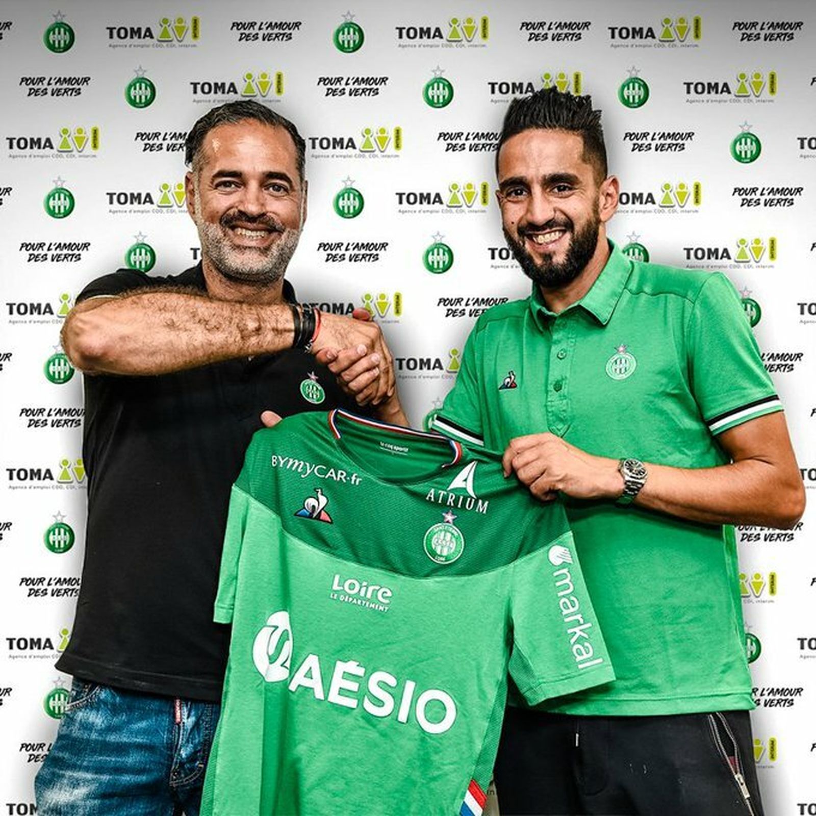 Boudebouz, en su presentación con el Saint-Etienne.