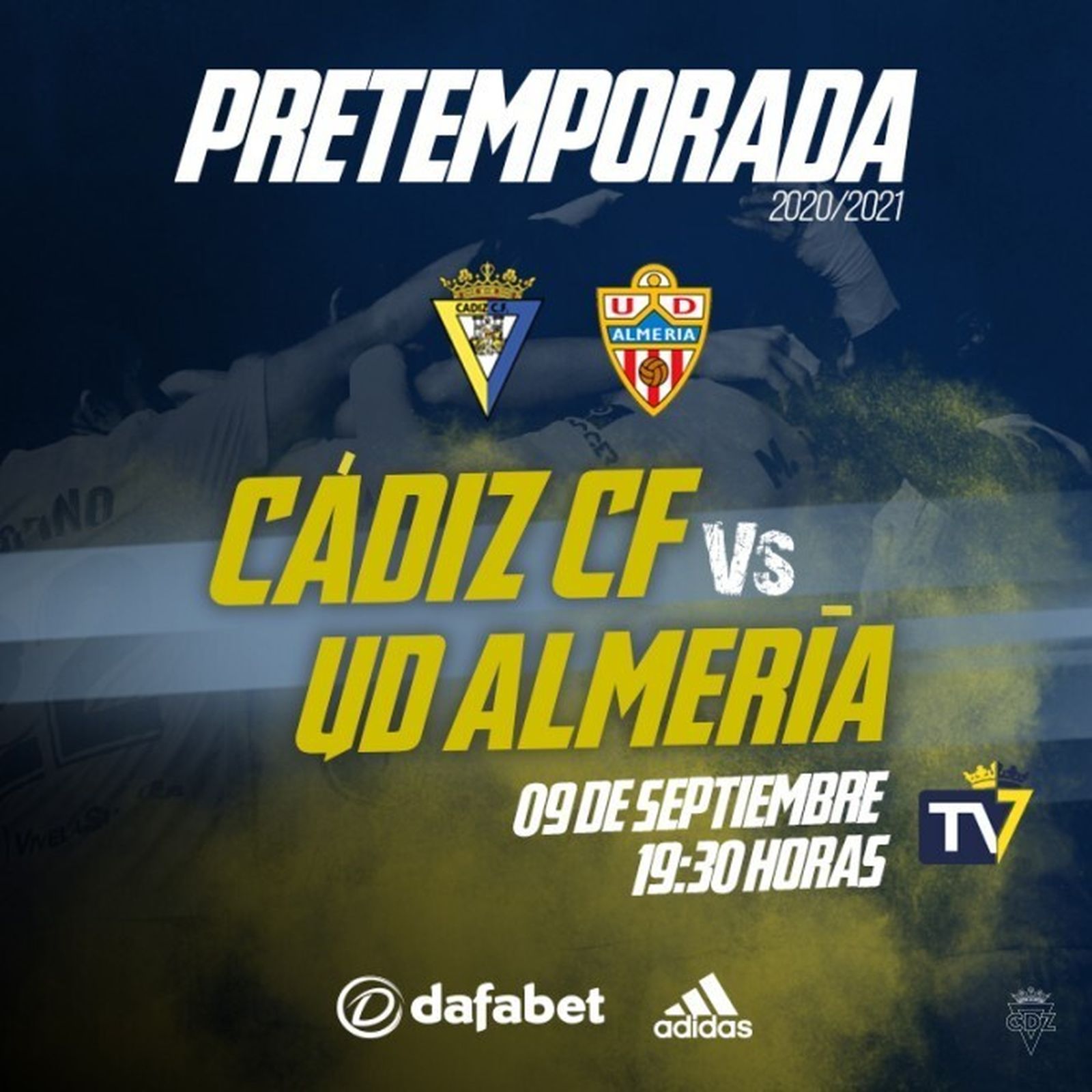 Cartel del partido Cádiz-Almería.