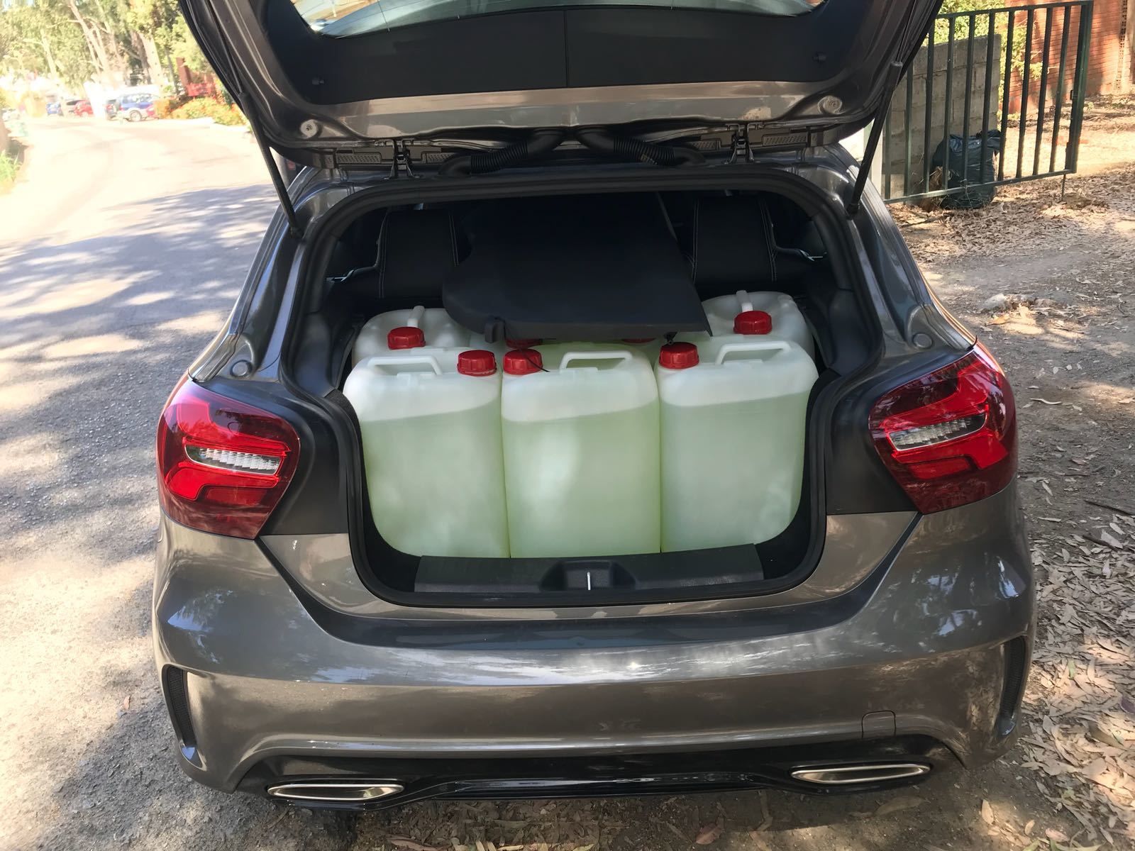 Imagen del combustible intervenido en el vehículo