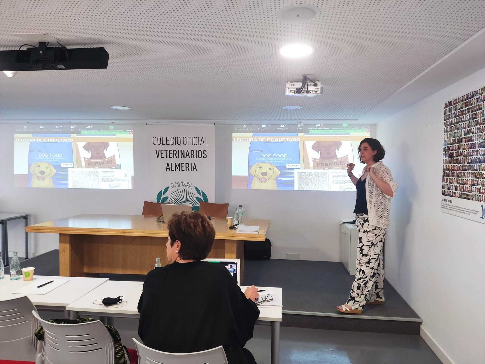 Alejandra Cernuda, en el Colegio Oficial de Veterinarios de Almería.