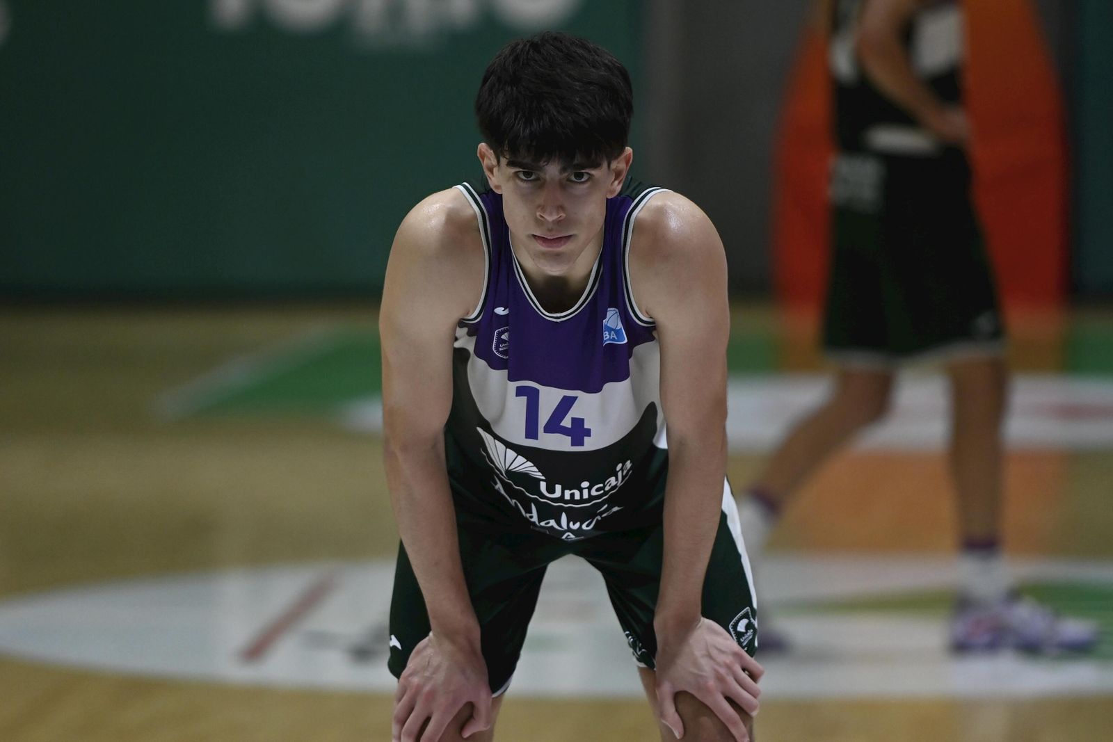Álvaro Mena, en un partido con el Unicaja de Liga EBA.