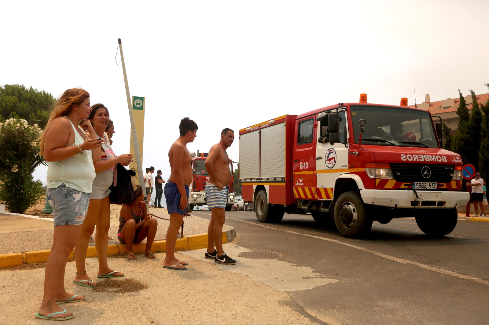 Las consecuencias del incendio en Mazagón