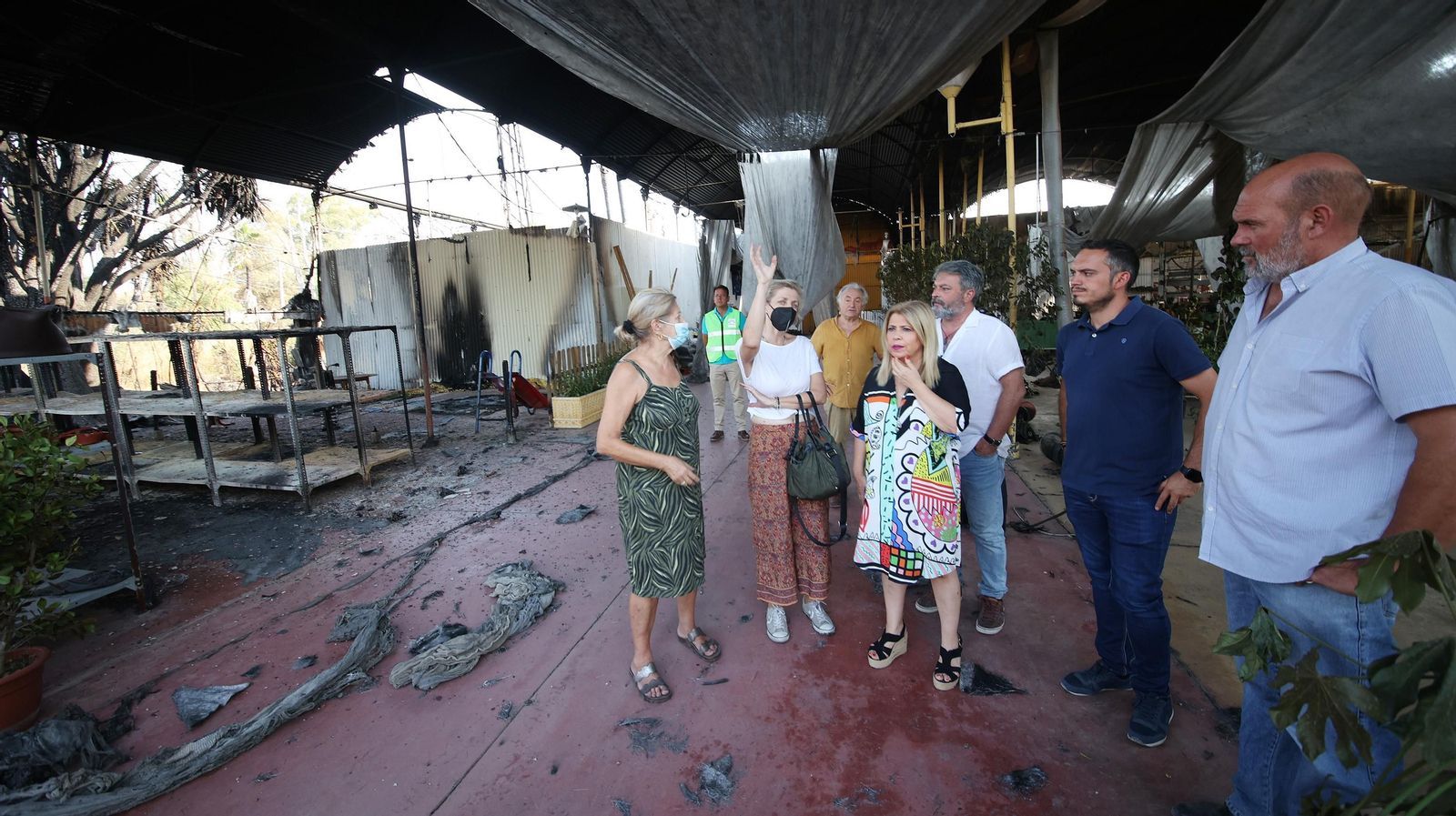 Imágenes de las zonas afectadas por el grave incendio en Jerez