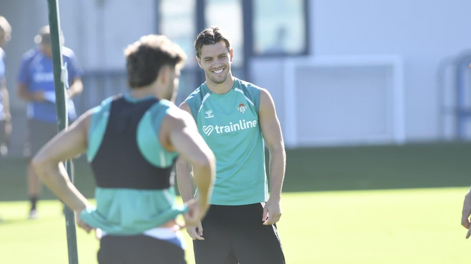 Lo Celso, sonriente en un entrenamiento reciente.