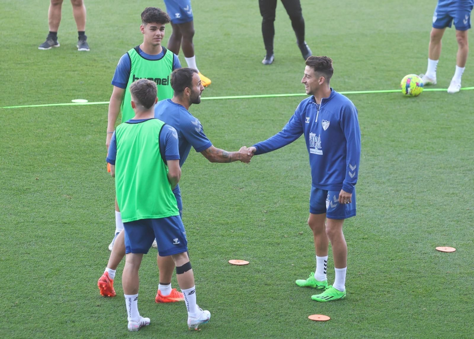Primer entrenamiento de esta semana del Málaga, en fotos