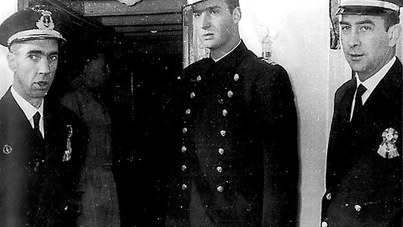 Juan Carlos de Borbón en su crucero de instrucción en el Elcano.