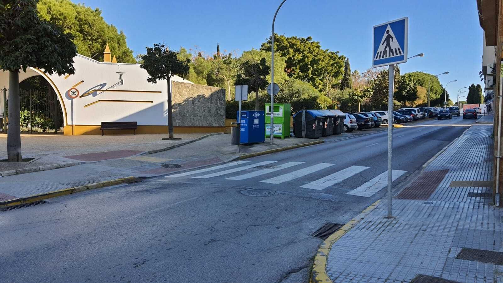 Paso de peatones, en la calle Agustín Blázquez, donde se produjo el suceso.