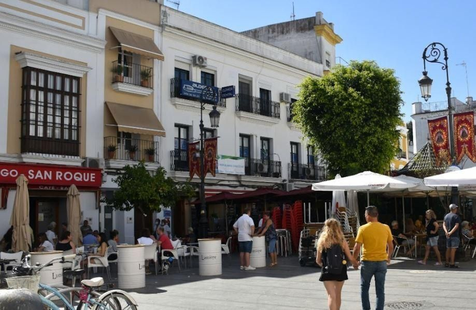 Plaza San Roque de Sanlúcar en una imagen de archivo.
