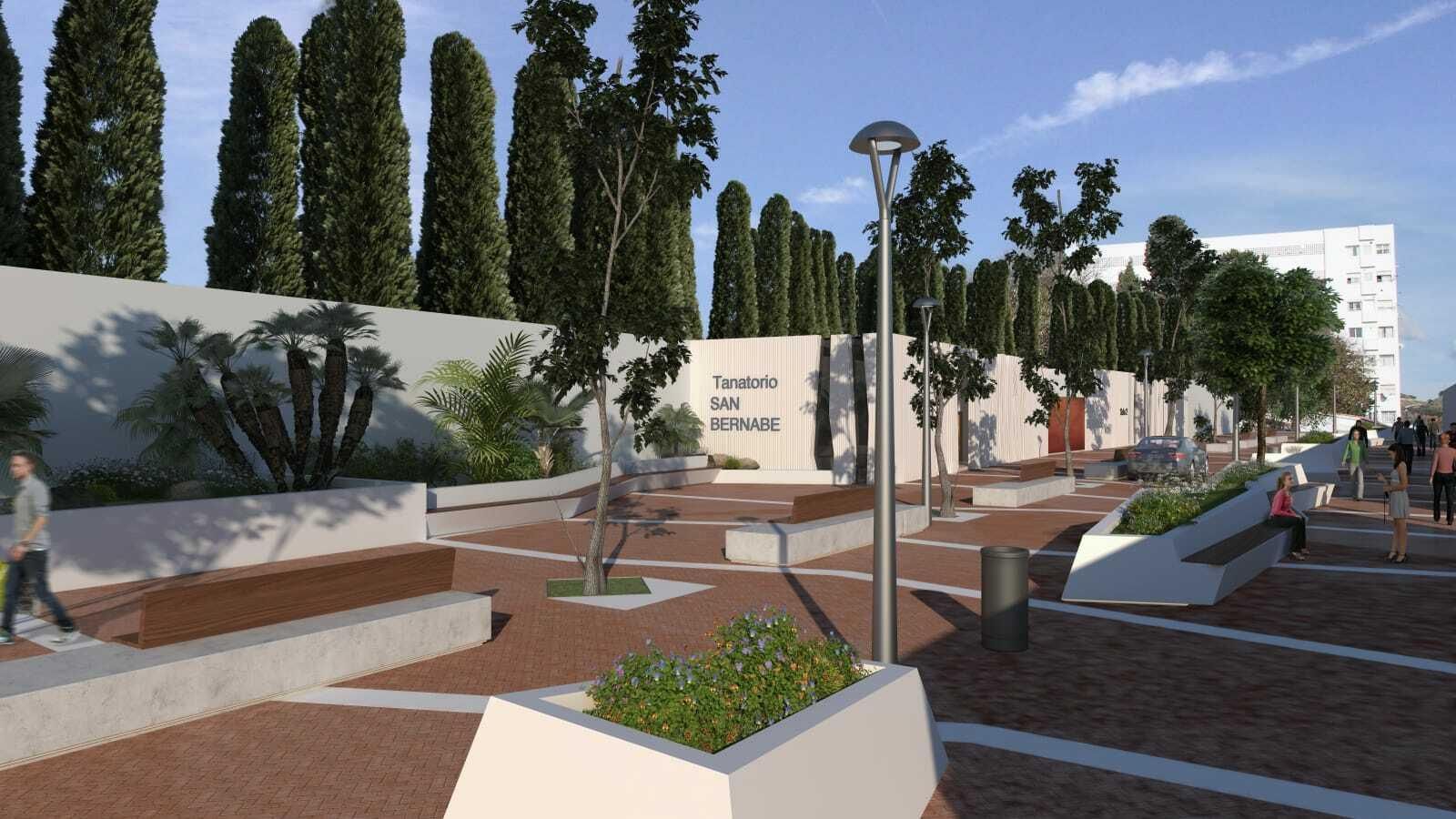 Infografía del renovado tanatorio de San Bernabé de Marbella.