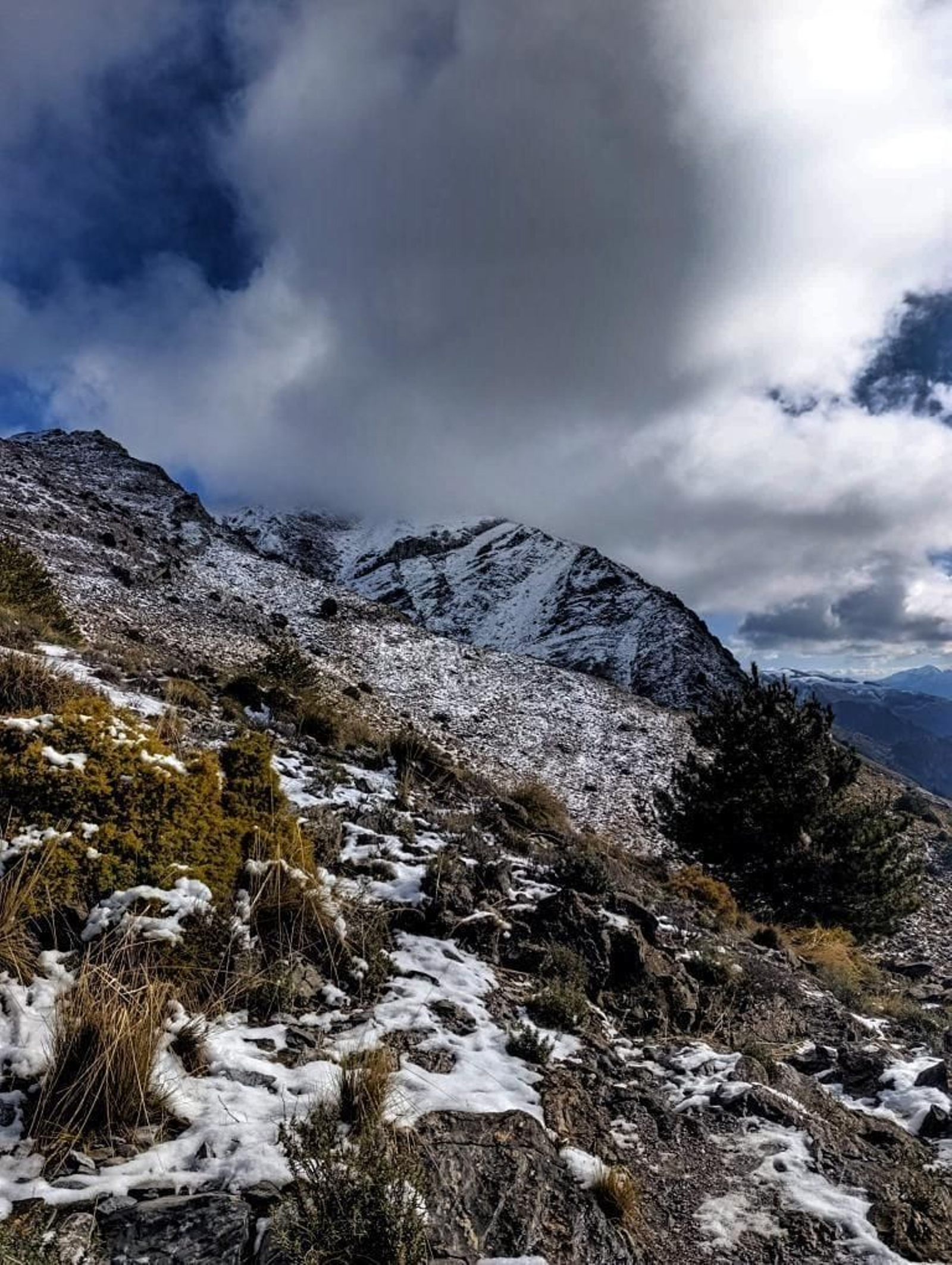 Así de nevada luce La Maroma, el punto más alto de Málaga