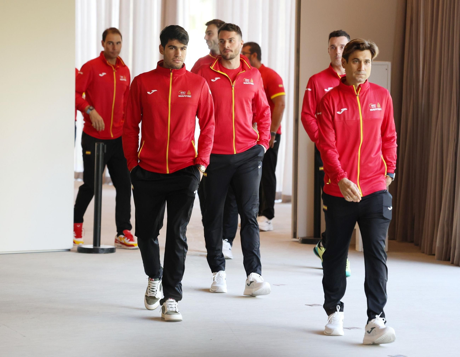 El equipo español en la rueda de prensa de la Copa Davis, en imágenes