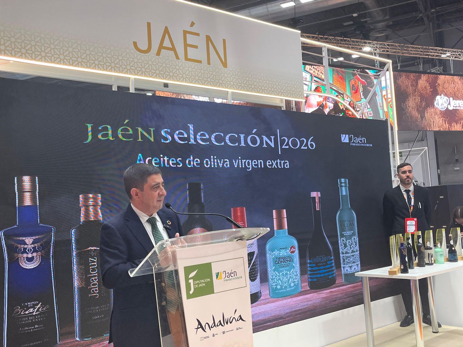 Francisco Reyes en la presentación de los aceites Jaén Selección.