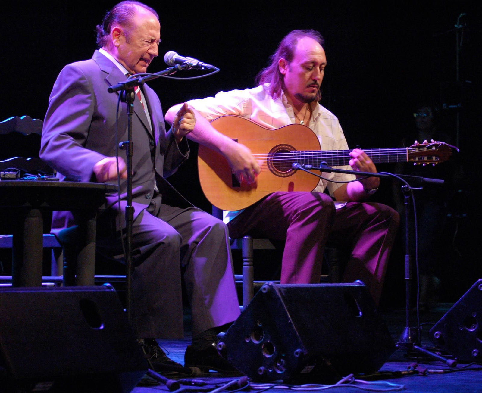 Fosforito con Manuel Silveria, en la Bienal de Sevilla de 2006.