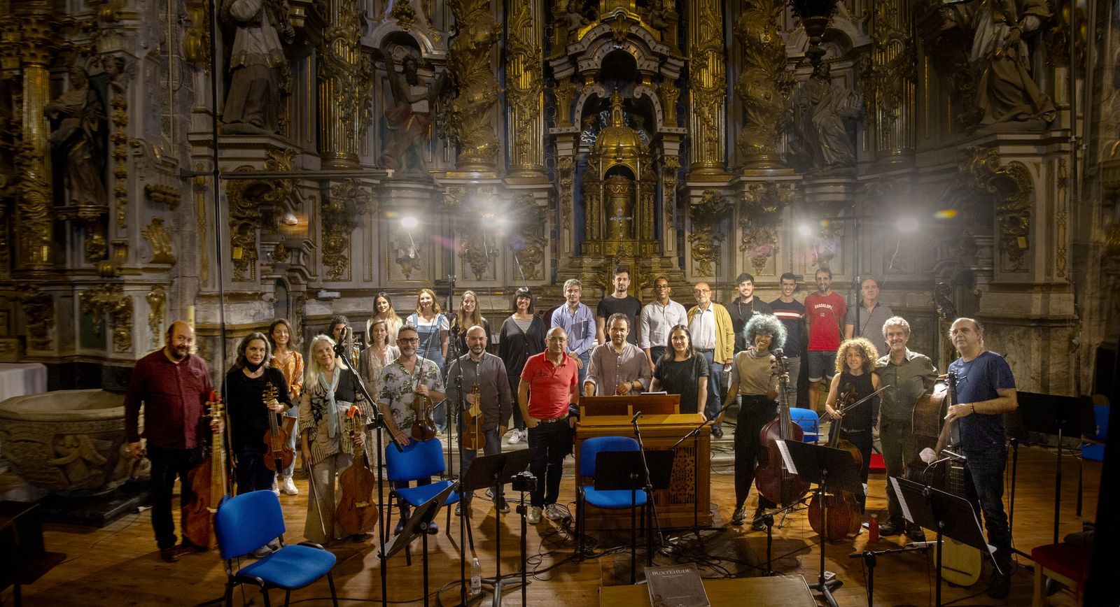 Conductus Ensemble en la iglesia de Asteasu (Guipúzcoa), donde se hizo el registro.