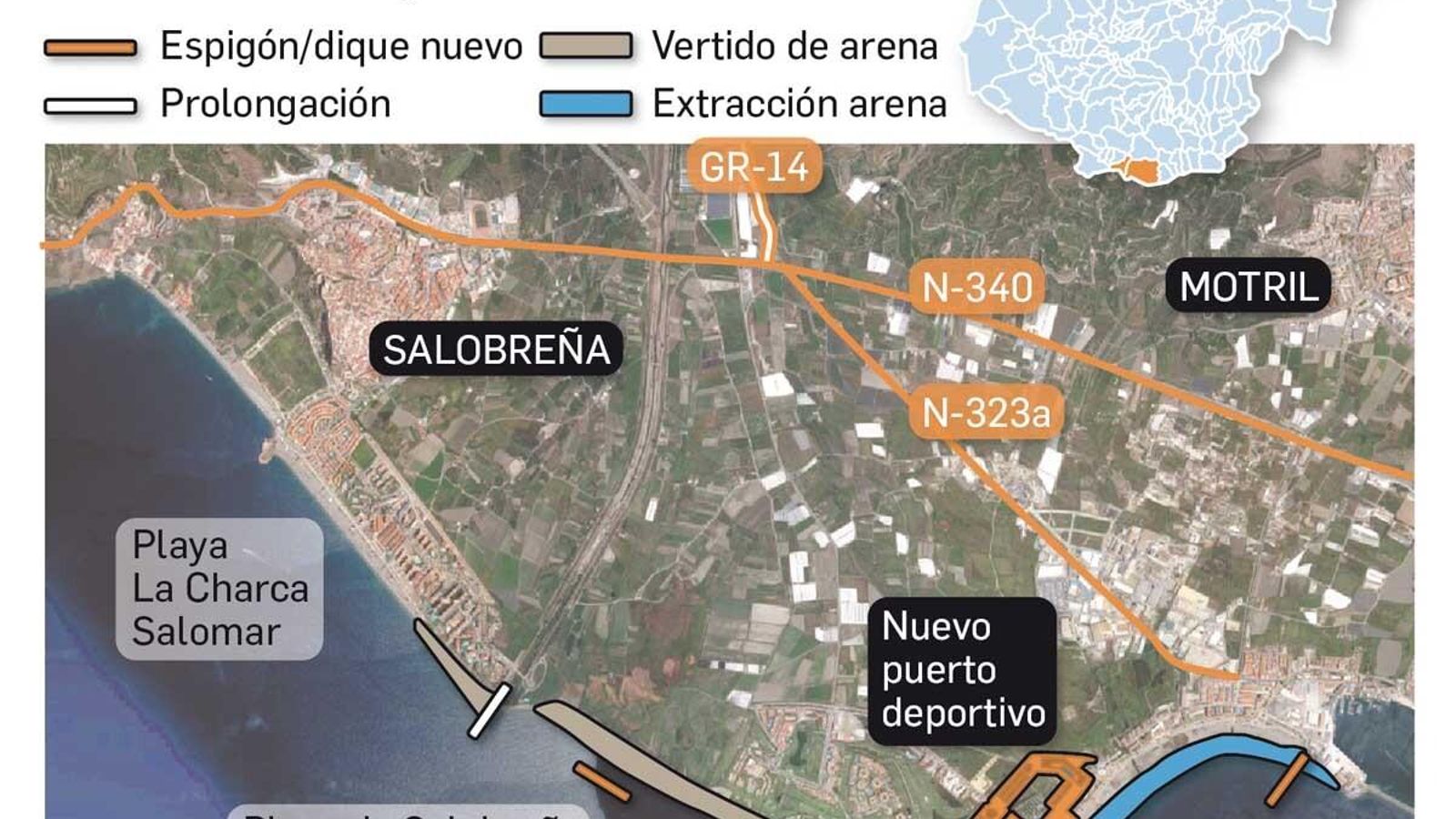 Espigones de Salobreña y Motril