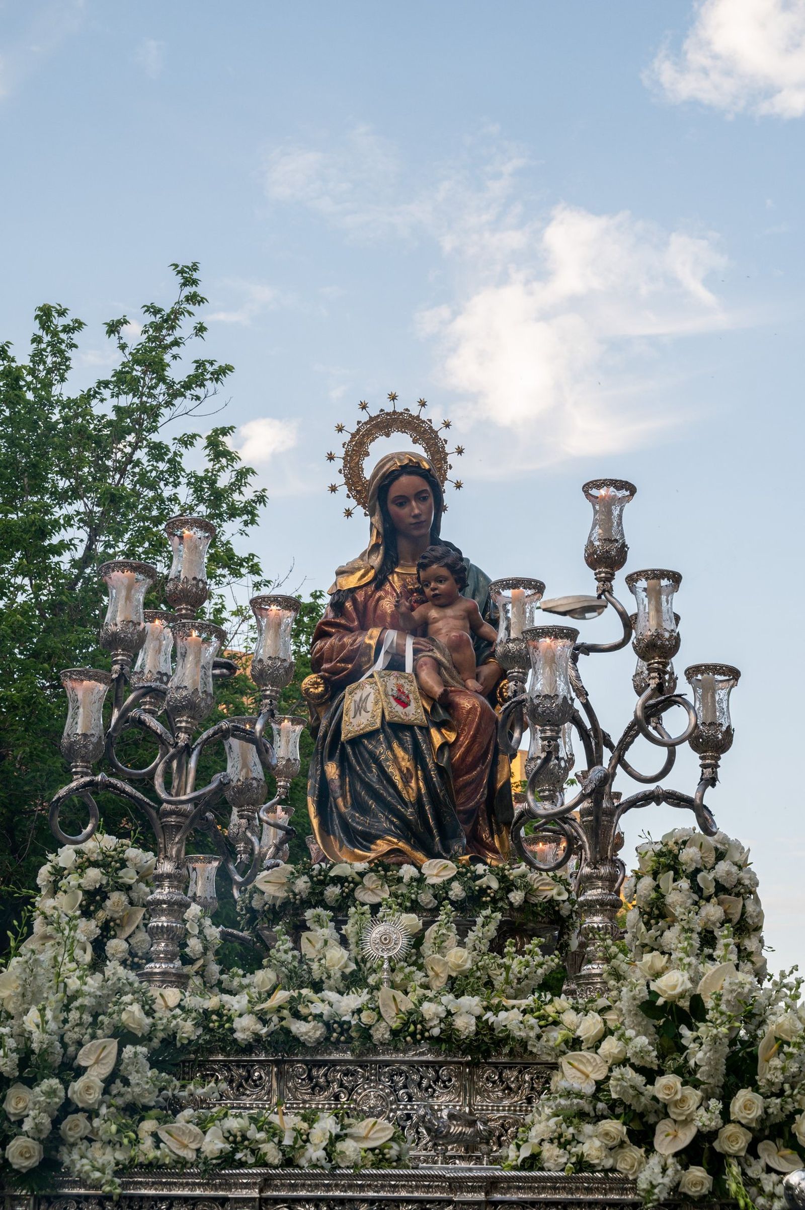 La imagen del Inmaculado Corazón, tallada en 1960 por Rafael Barbero