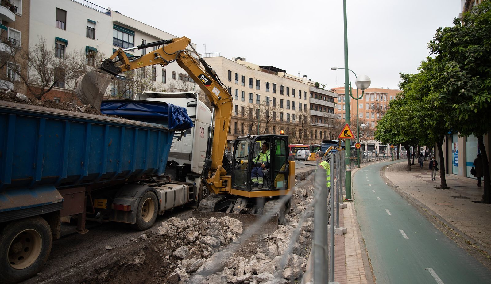 Tráfico y obras en la Ronda de Capuchinos