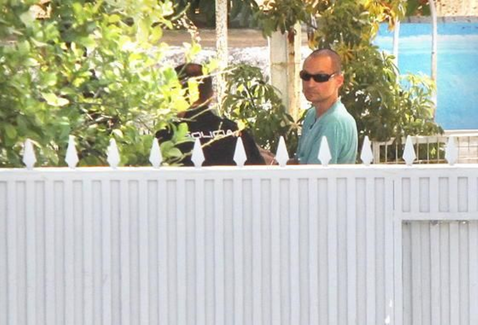 José Bretón durante la inspección policial de la finca Las Quemadillas.