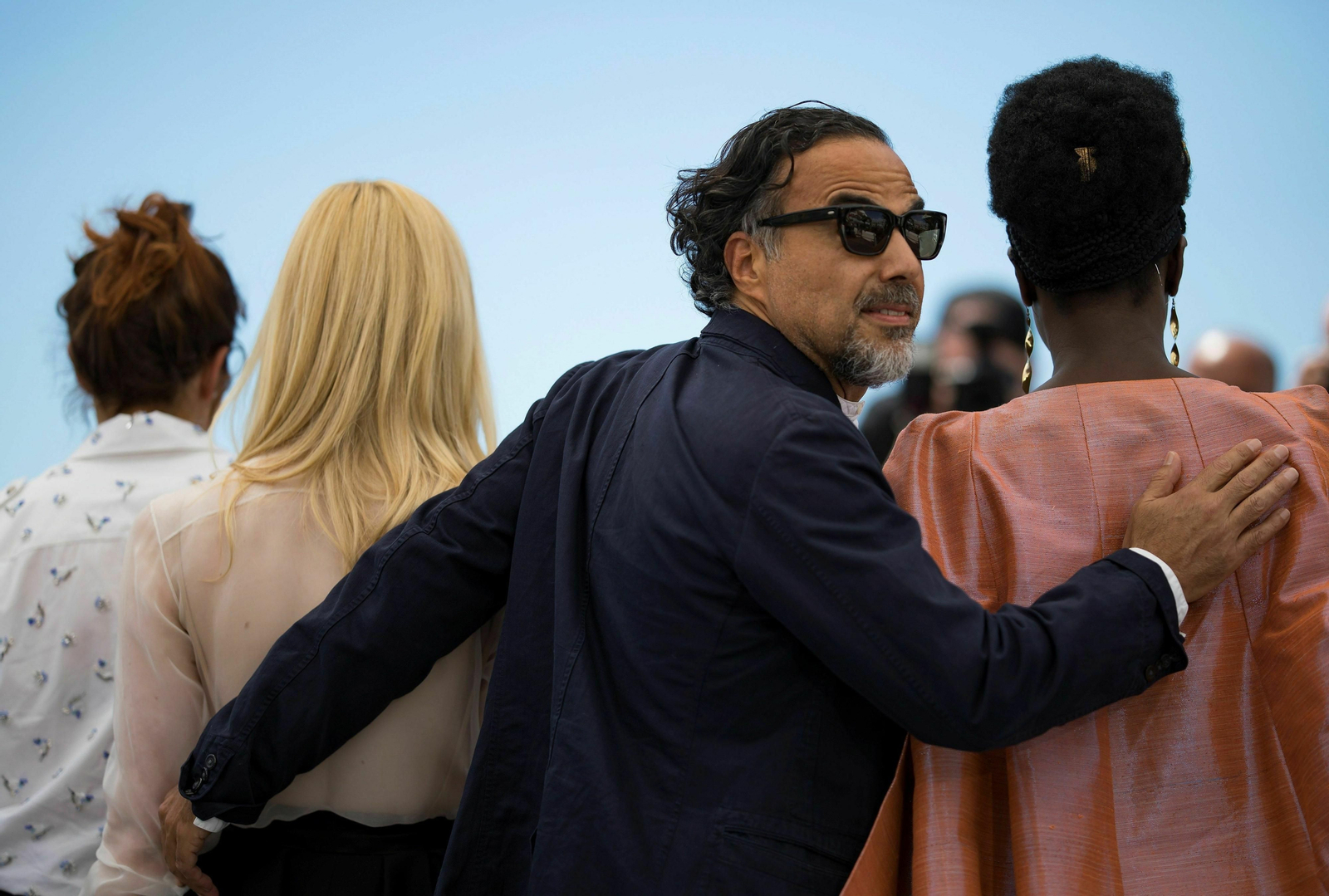 González Iñárritu, con sus compañeros de jurado, este martes en Cannes.