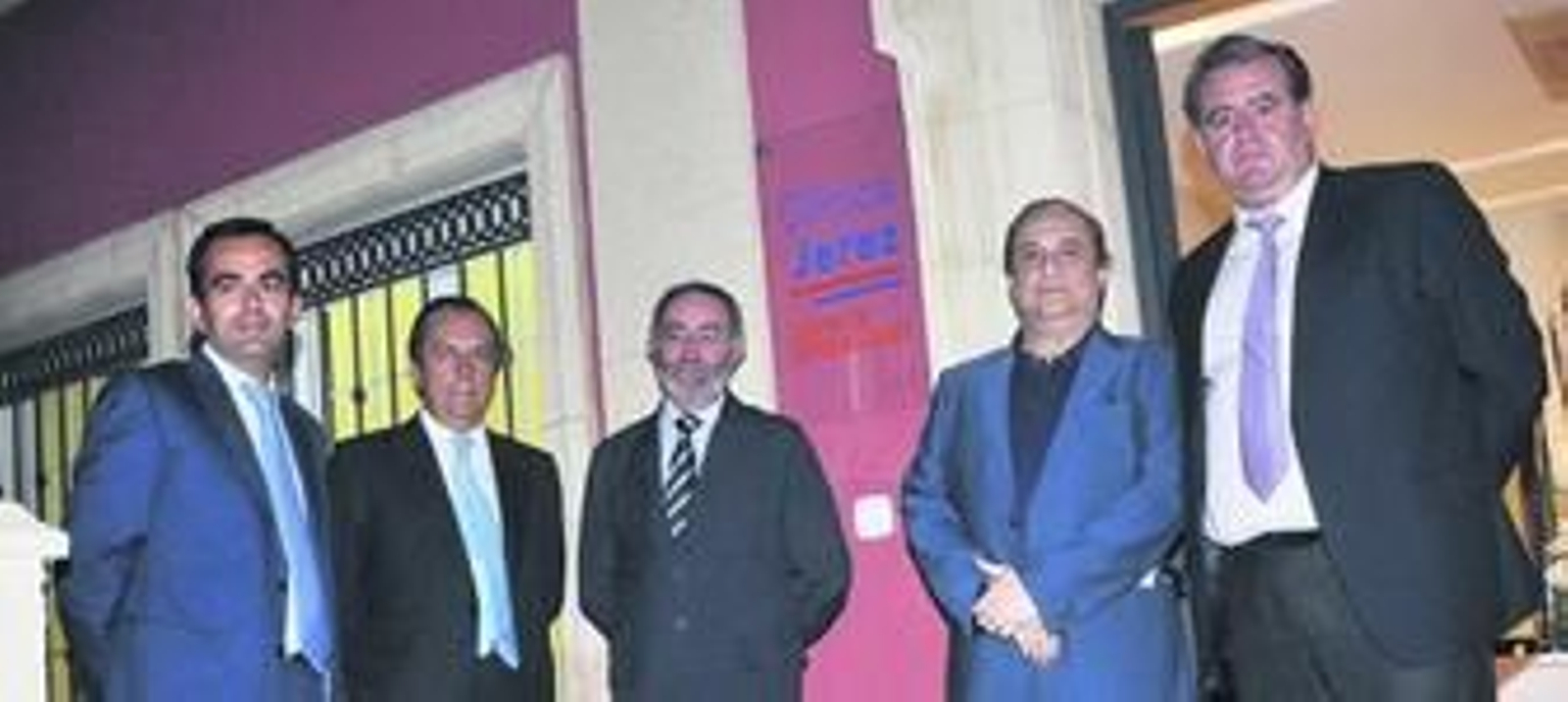 De izquierda a derecha, Manolo Carrillo, Vicente Oliva, Francisco Lebrero, Francisco Javier Rodríguez y Benito García