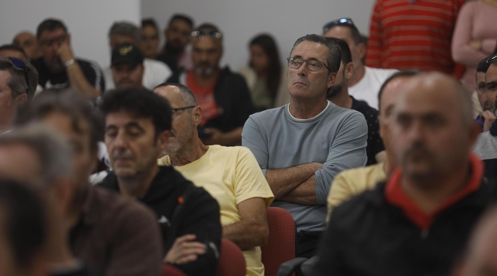 Asamblea de los trabajadores de la empresa Navec con Juan Carlos Ruiz Boix