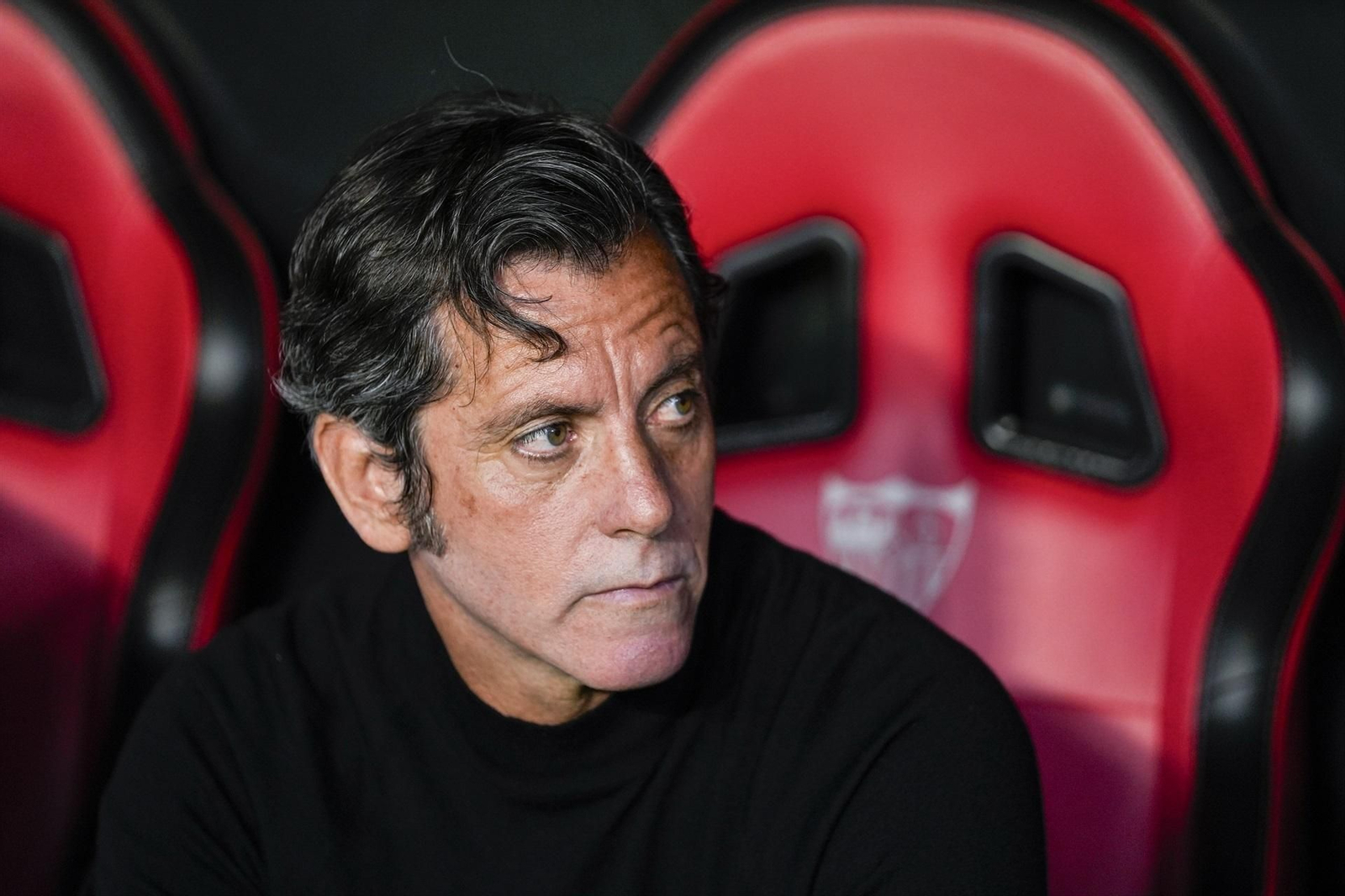 Quique Sánchez Flores instantes antes del comienzo del Sevilla-Mallorca