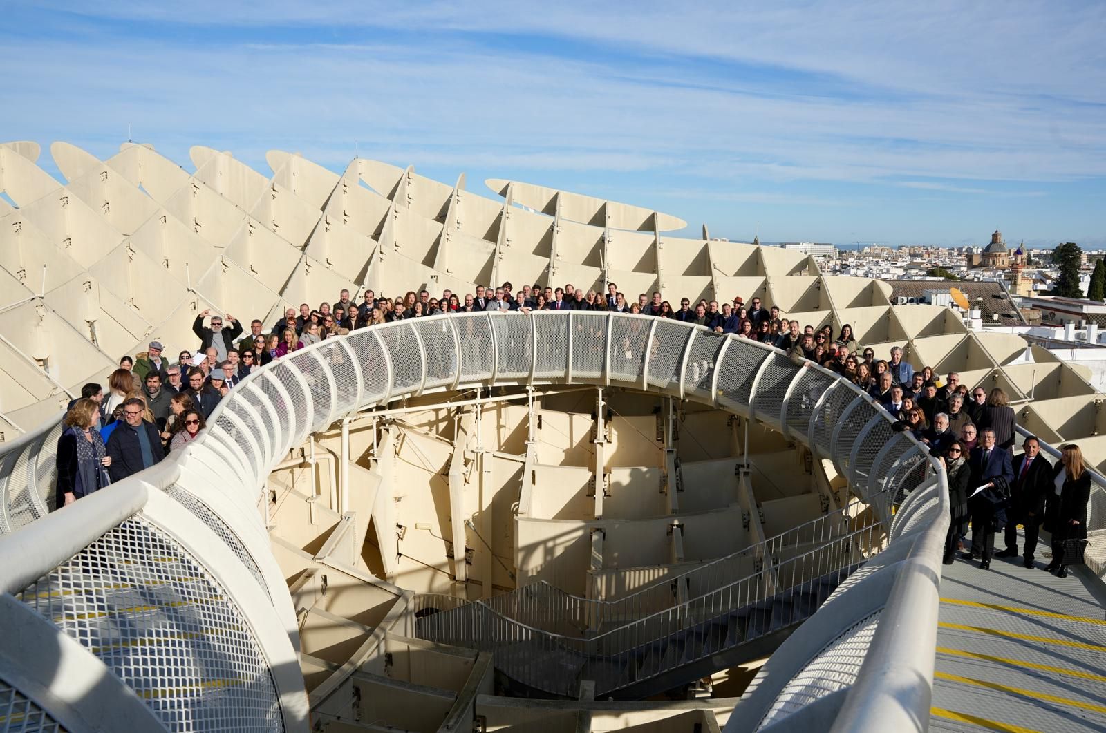 Foto de familia de la presentación de la programación de la provincia en Fitur celebrada en Las Setas