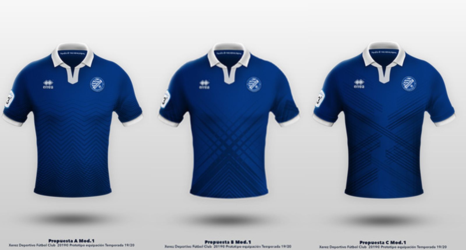 Los tres modelos con cuello.