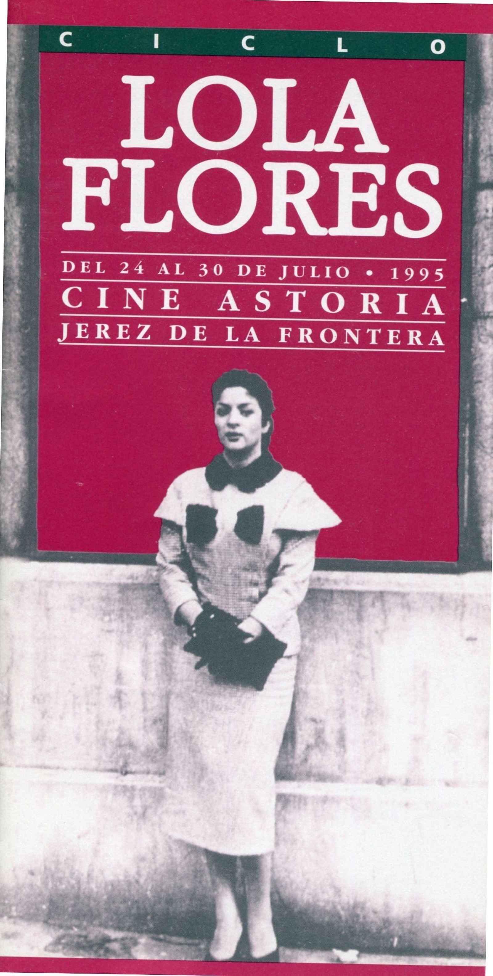 Ciclo homenaje a Lola Flores en el cine Astoria, 1995.