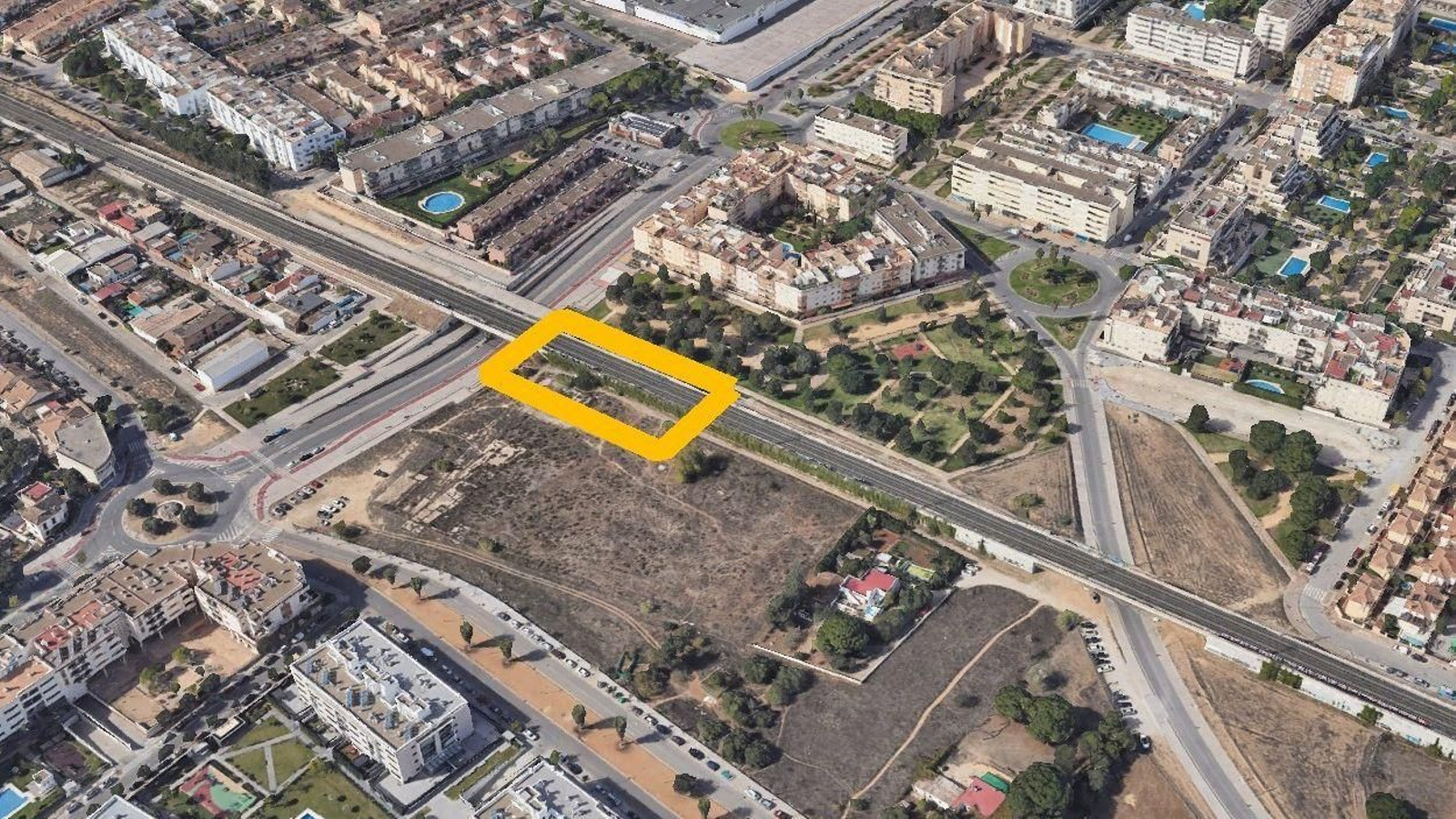 Zona en la que se prevé la nueva estación de trenes en la zona norte de Jerez.