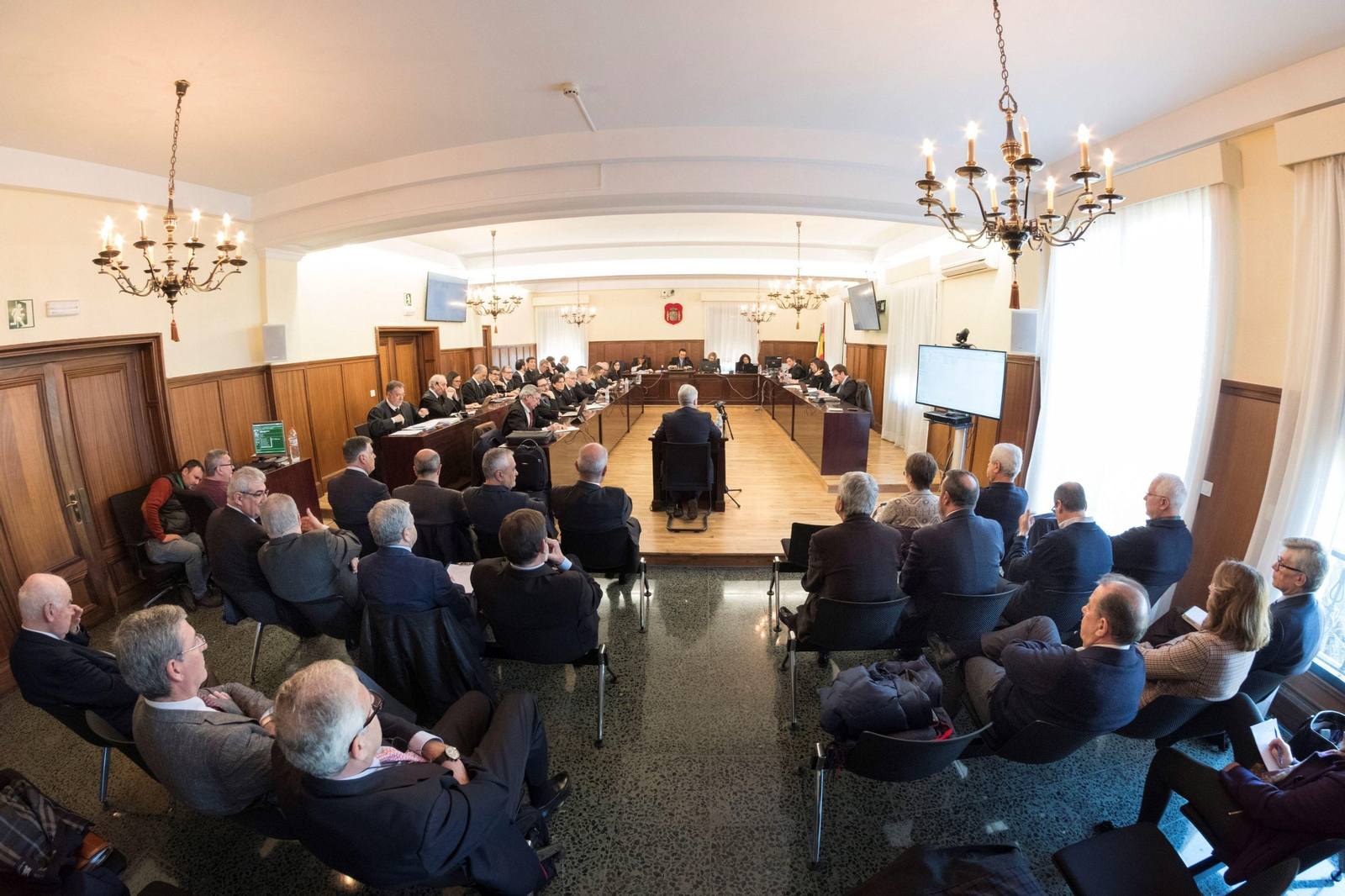 Una imagen panorámica de la Sala de vistas donde se celebra el juicio de los ERE.