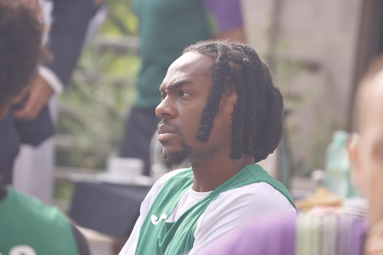 Perry, durante el desayuno del Unicaja.
