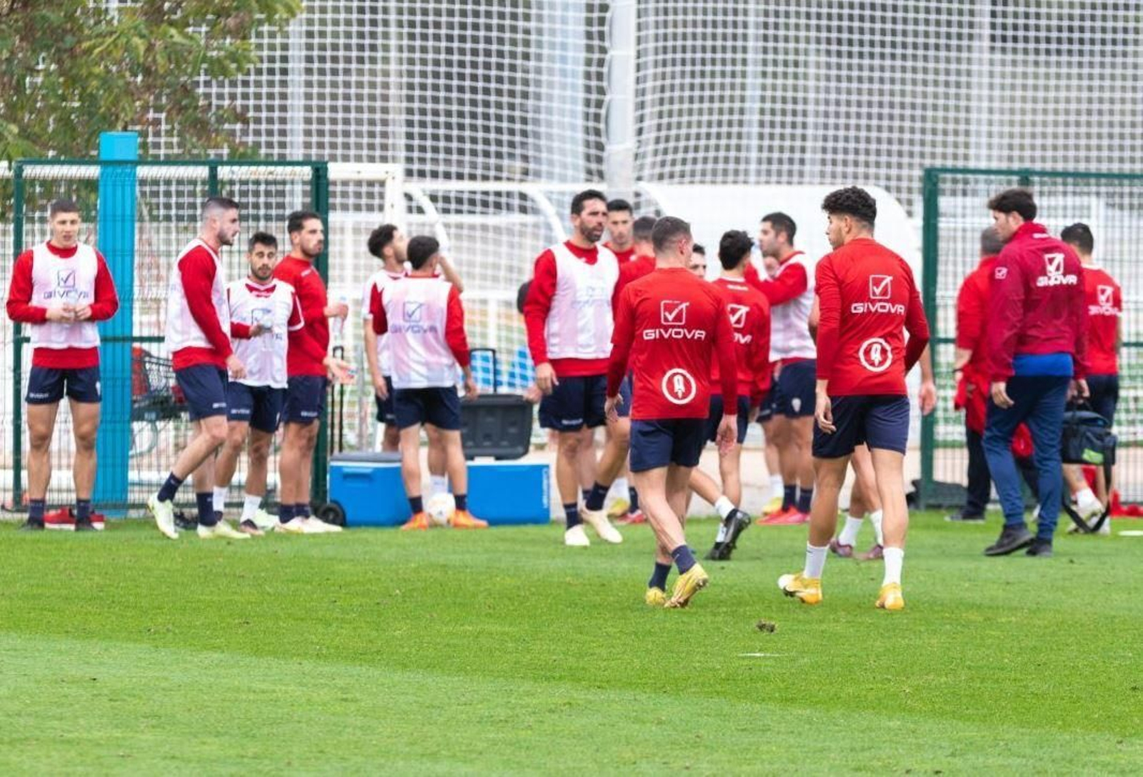 El entrenamiento del Algeciras este domingo.