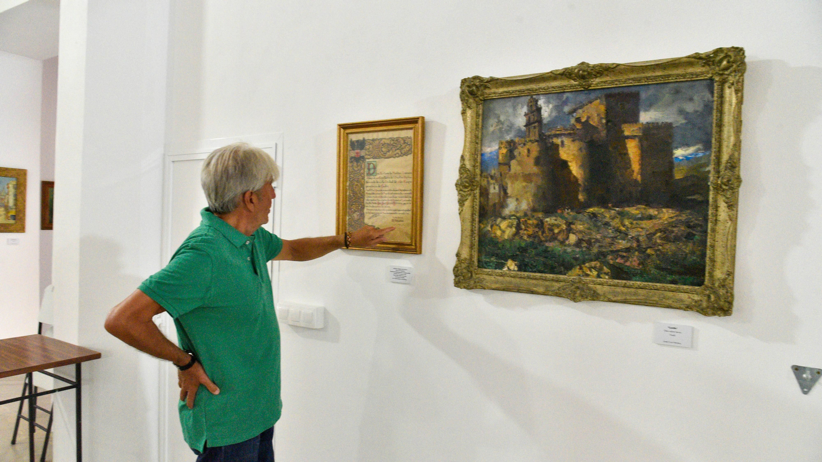 Las fotos del taller y la exposición de José Cruz Herrera y su hija Amparo en san Roque