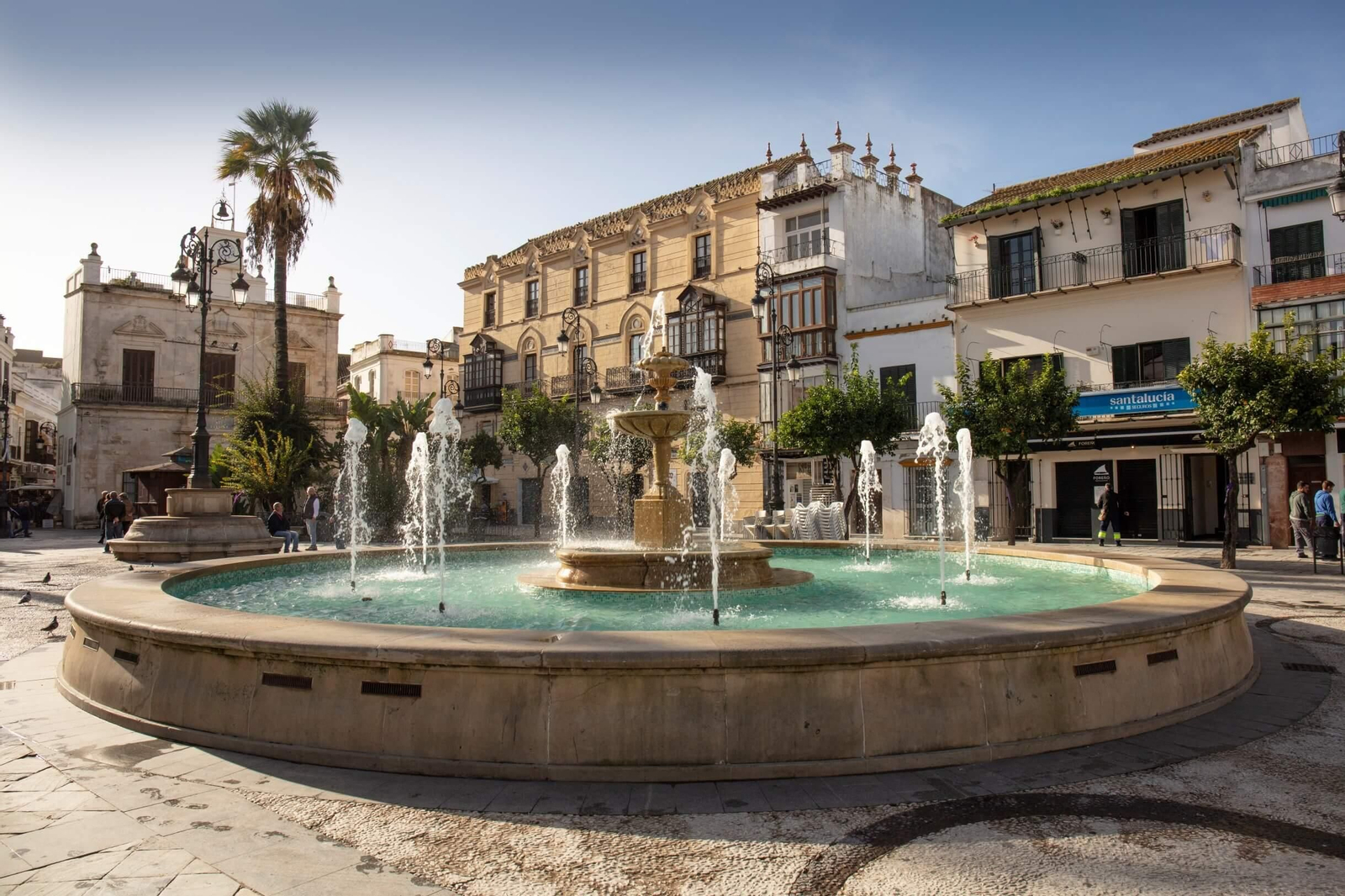 Plaza del Cabildo, en pleno corazón de Sanlúcar.
